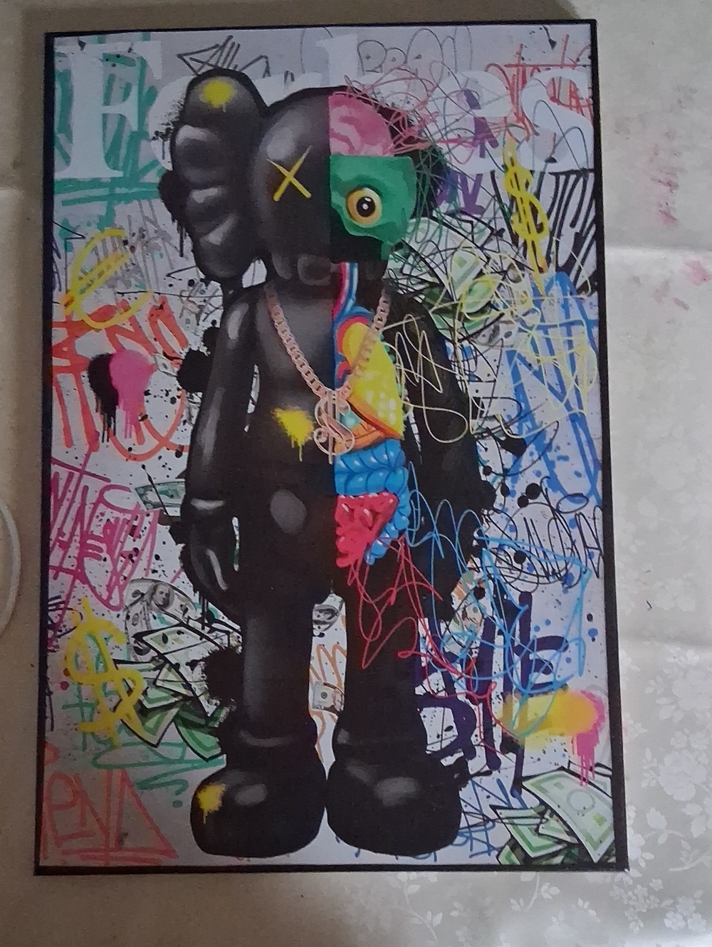 Urban Pop Art Elephant Print - Colorful Graffiti Style